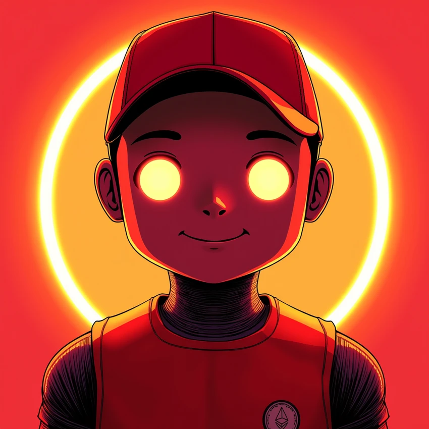 Red character wearing a cap